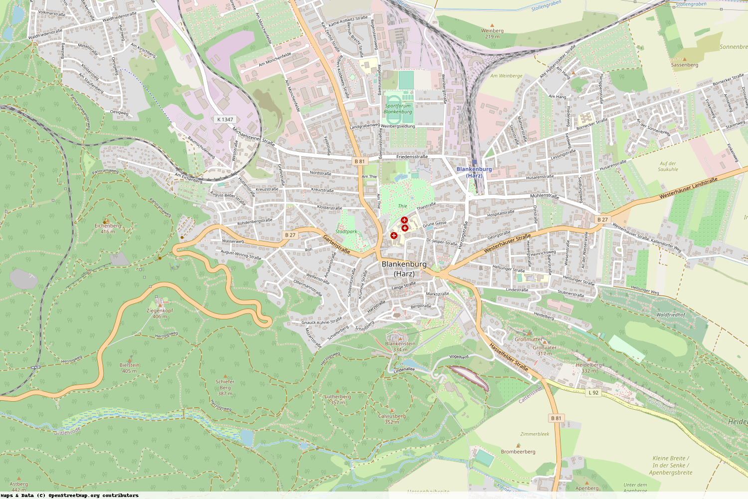 Ist gerade Stromausfall in Sachsen-Anhalt - Harz - Blankenburg (Harz)?