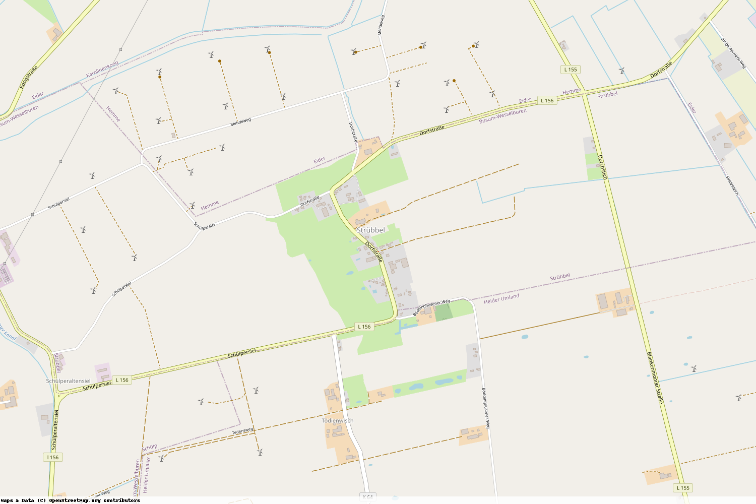 Ist gerade Stromausfall in Schleswig-Holstein - Dithmarschen - Strübbel?