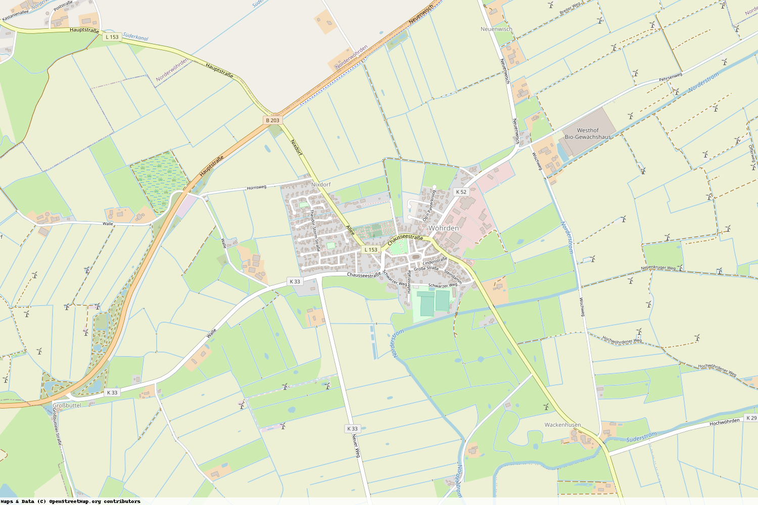Ist gerade Stromausfall in Schleswig-Holstein - Dithmarschen - Wöhrden?