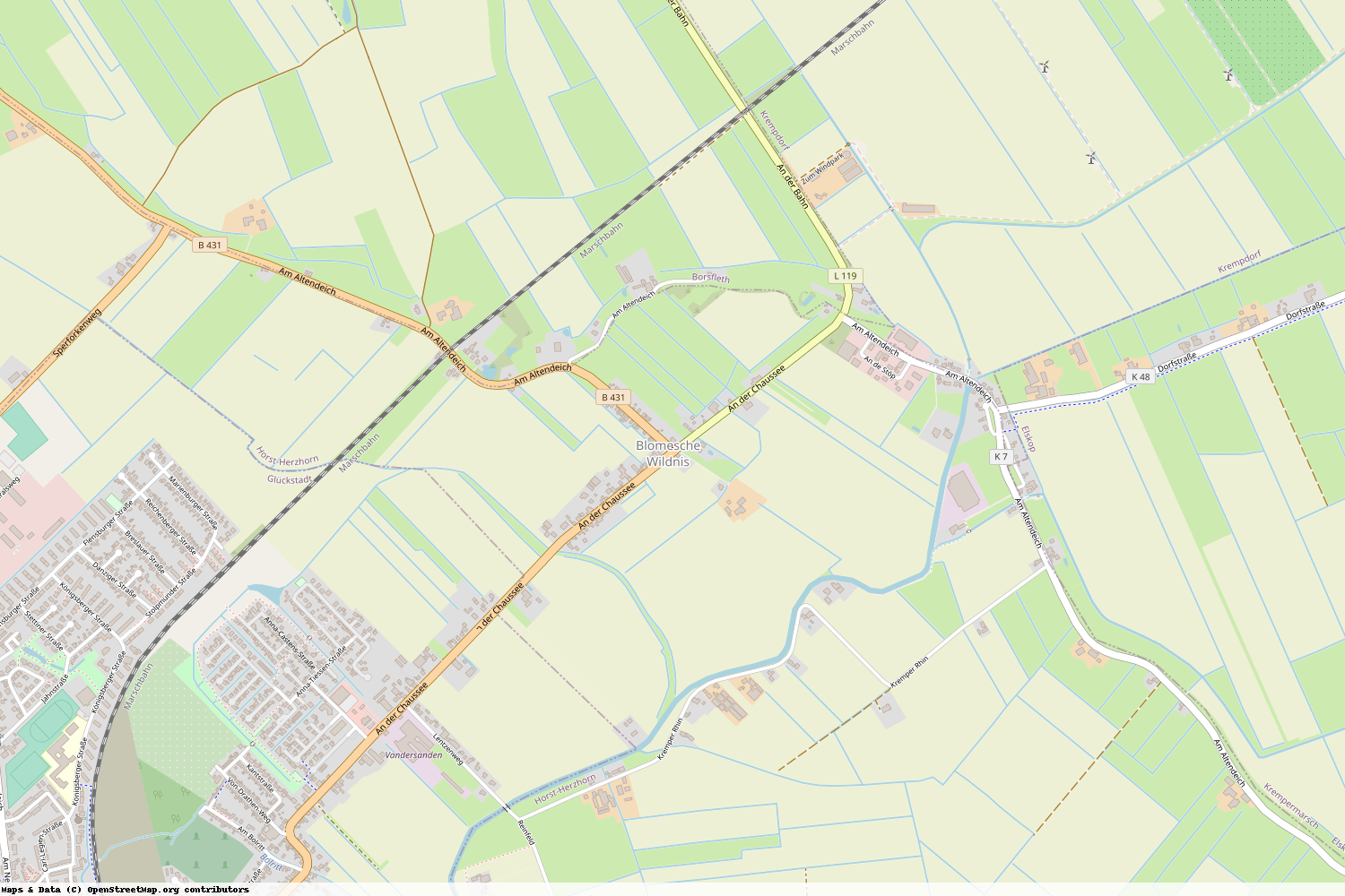Ist gerade Stromausfall in Schleswig-Holstein - Steinburg - Blomesche Wildnis?