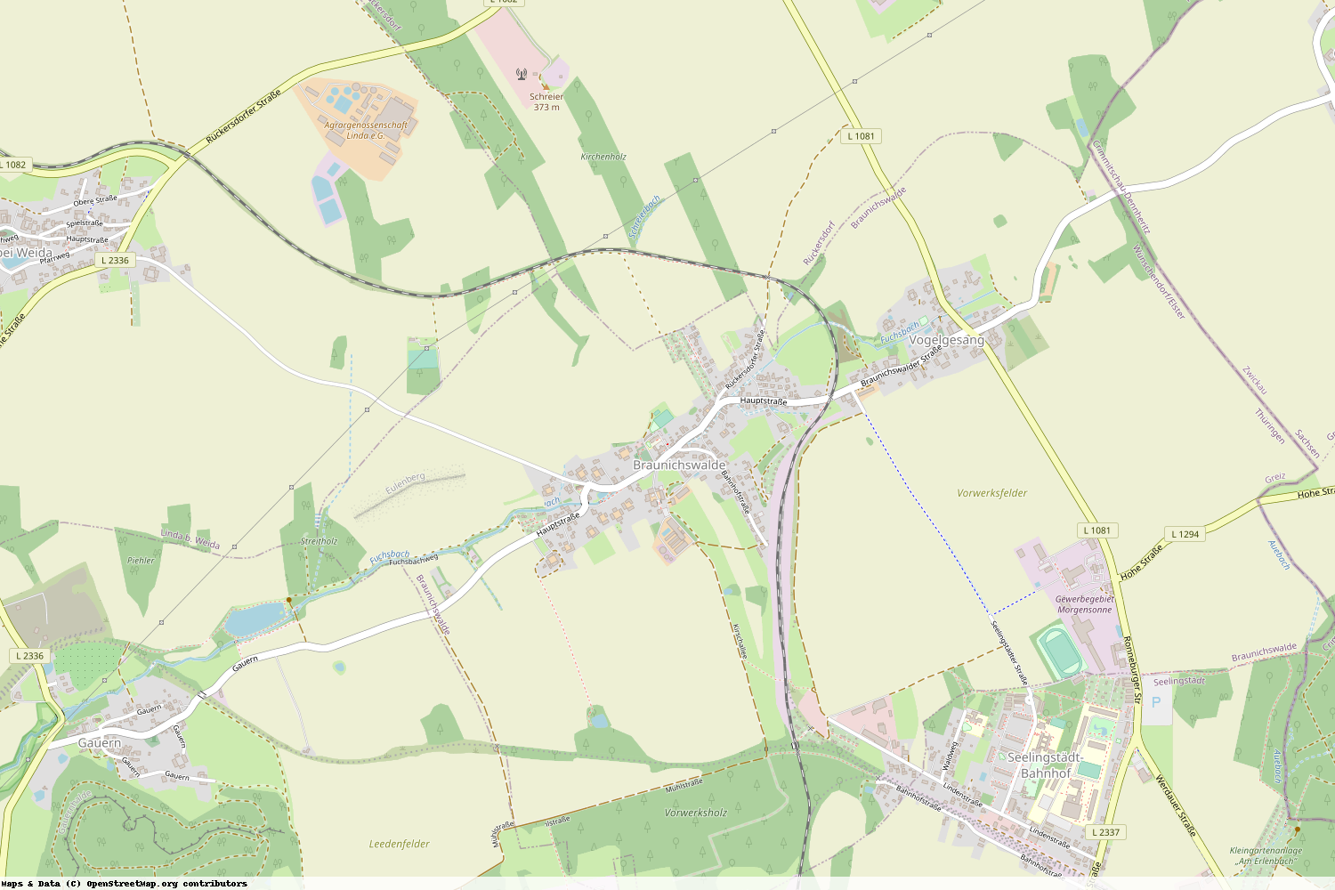 Ist gerade Stromausfall in Thüringen - Greiz - Braunichswalde?