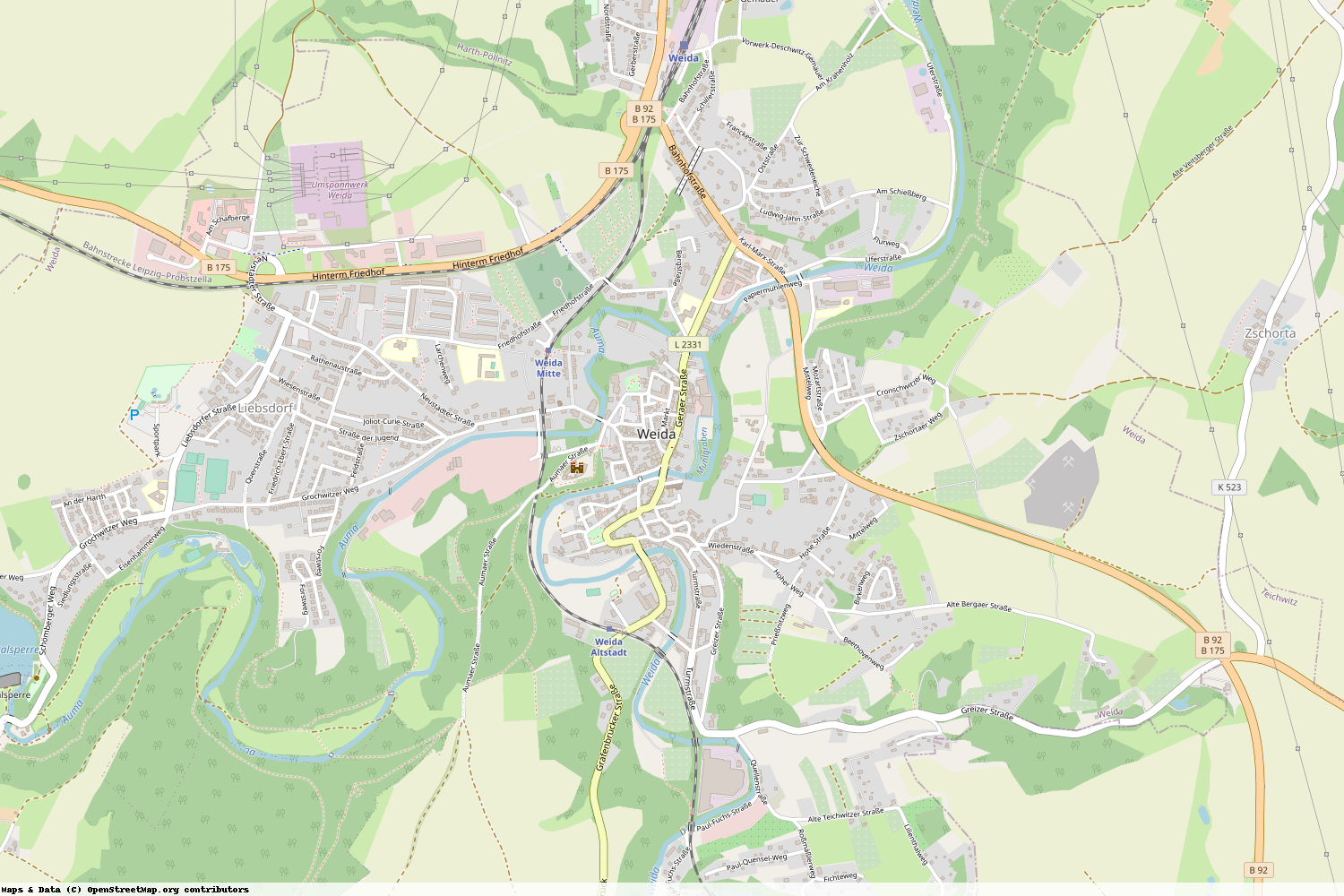 Ist gerade Stromausfall in Thüringen - Greiz - Weida?