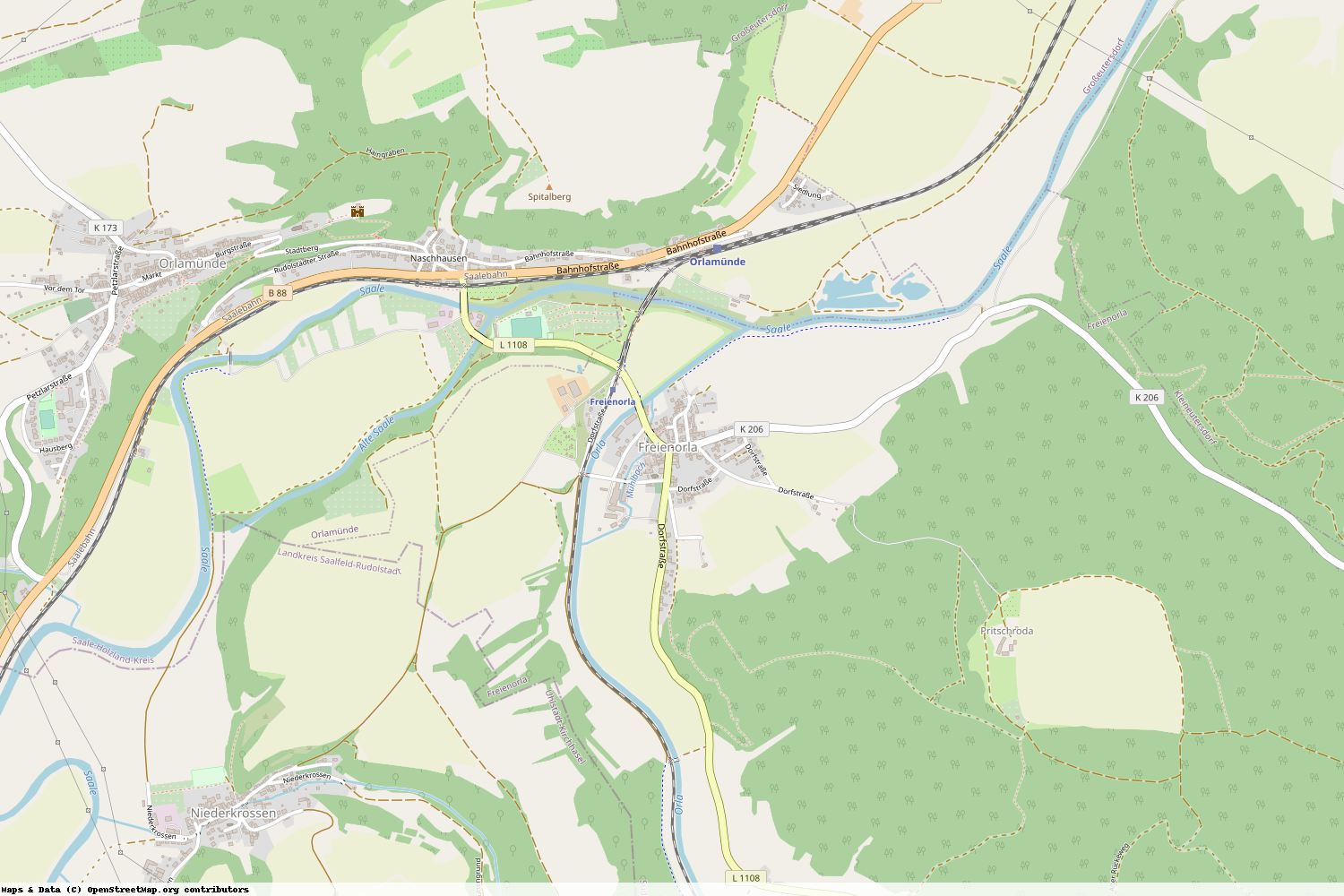 Ist gerade Stromausfall in Thüringen - Saale-Holzland-Kreis - Freienorla?