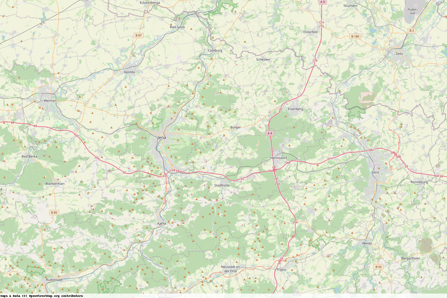 Ist gerade Stromausfall in Thüringen - Saale-Holzland-Kreis?