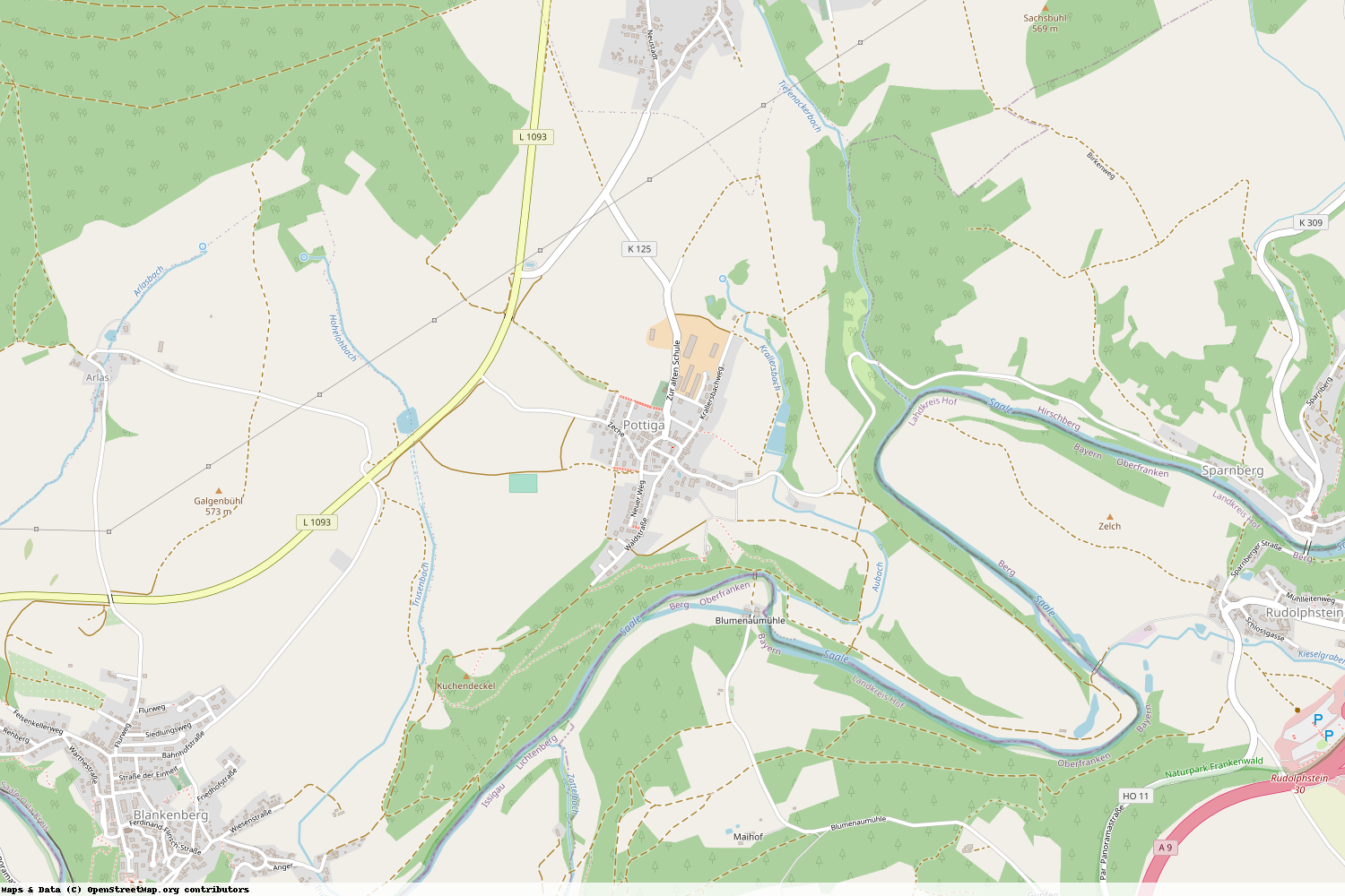 Ist gerade Stromausfall in Thüringen - Saale-Orla-Kreis - Pottiga?