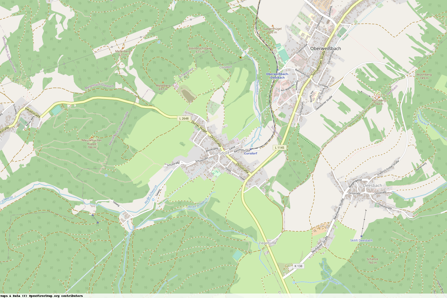 Ist gerade Stromausfall in Thüringen - Saalfeld-Rudolstadt - Cursdorf?