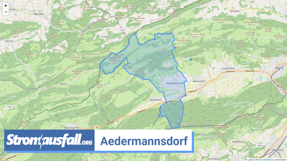 stromausfall ch gemeinde aedermannsdorf