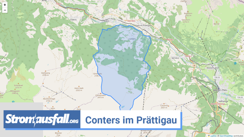 stromausfall ch gemeinde conters im praettigau