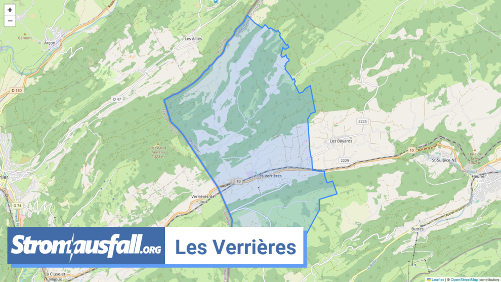 stromausfall ch gemeinde les verrieres