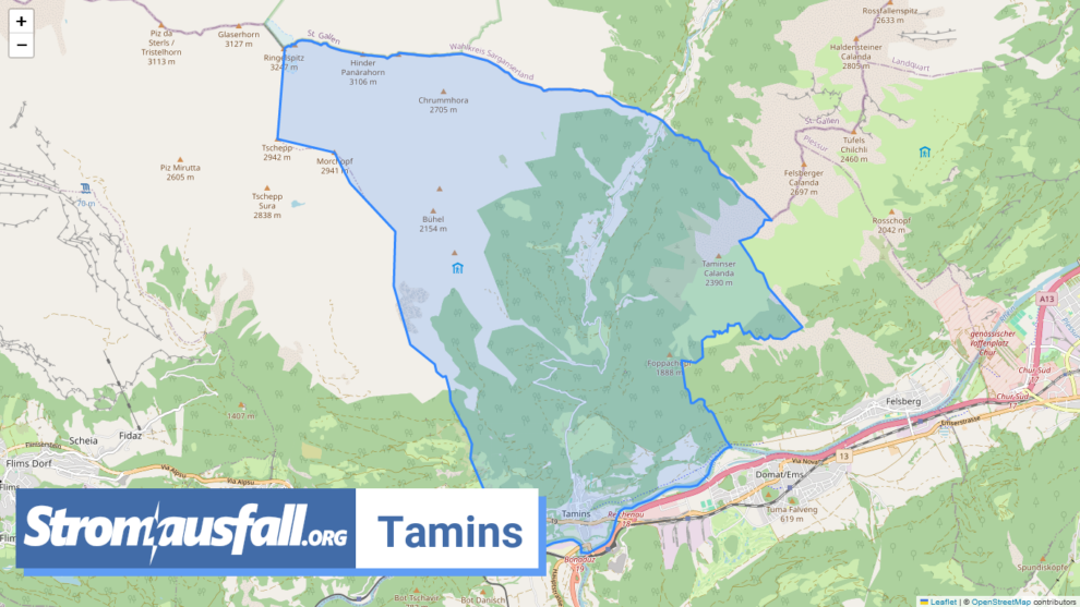 stromausfall ch gemeinde tamins