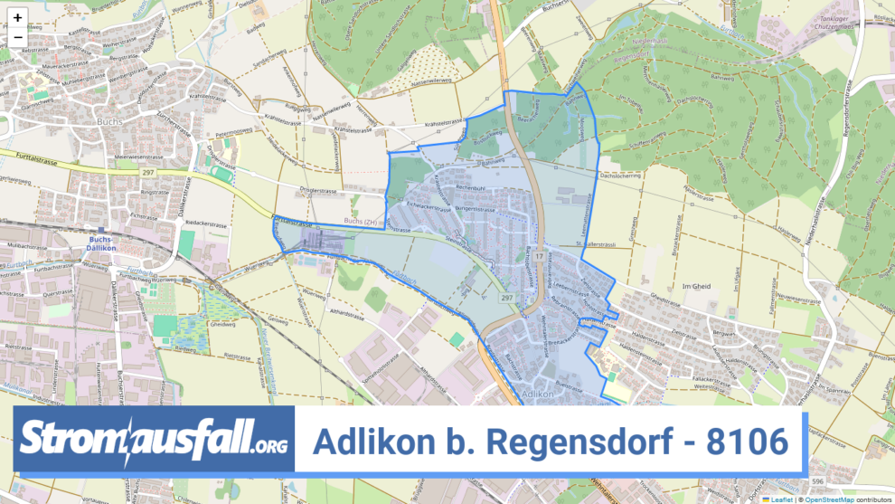 stromausfall ch ortschaft adlikon b. regensdorf 8106