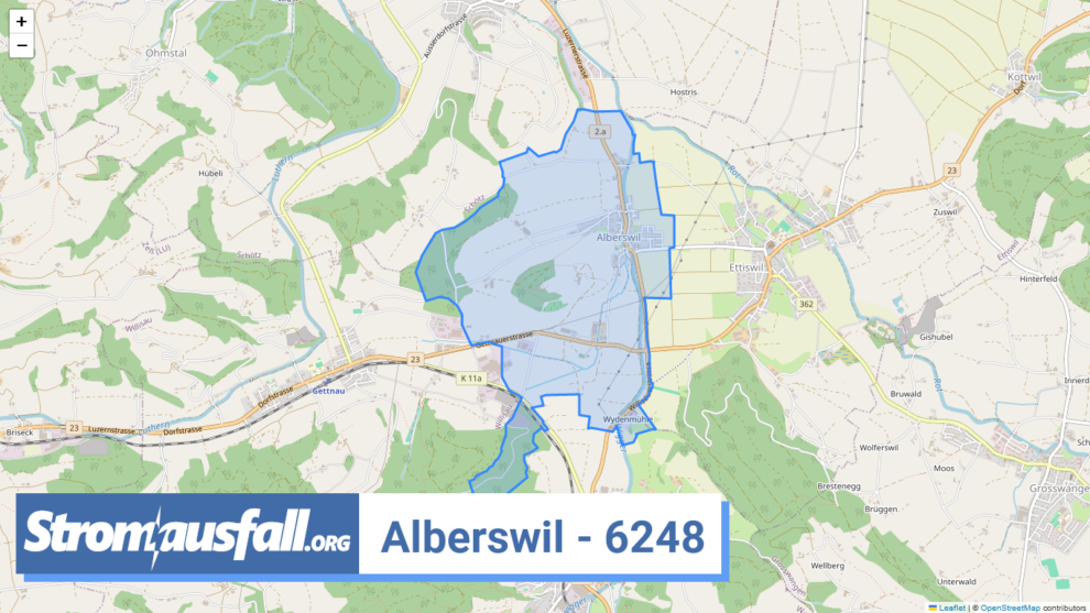 stromausfall ch ortschaft alberswil 6248