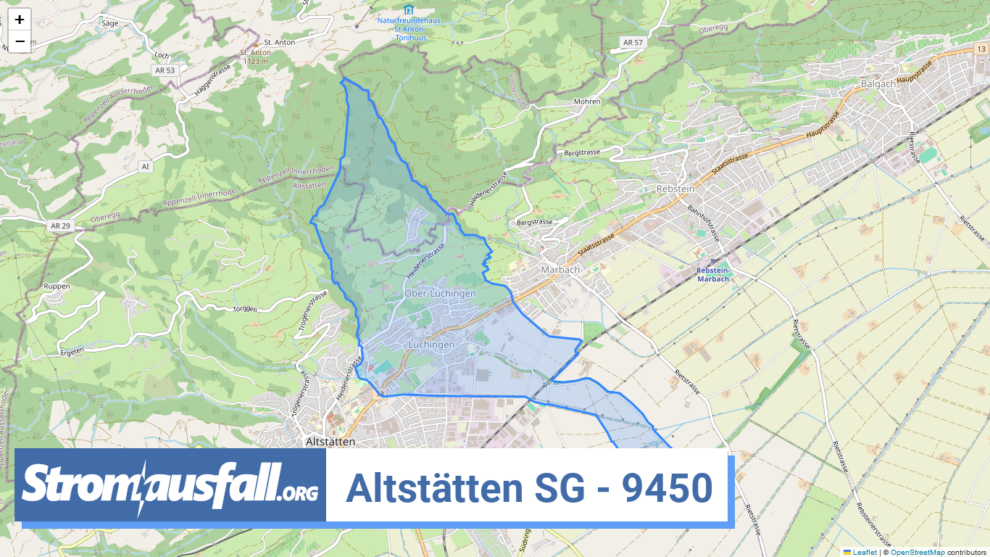 stromausfall ch ortschaft altstaetten sg 9450