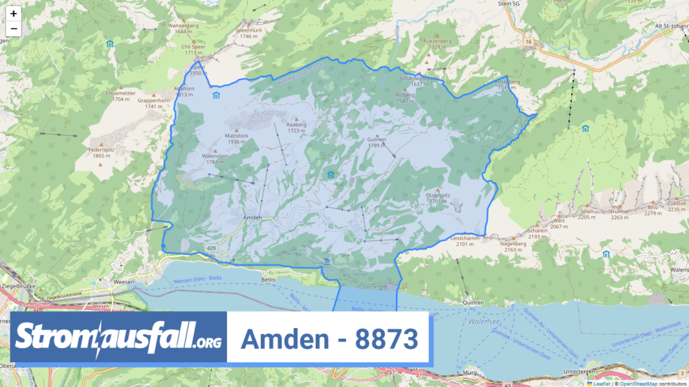 stromausfall ch ortschaft amden 8873