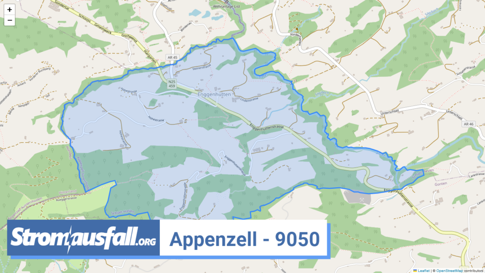 stromausfall ch ortschaft appenzell 9050