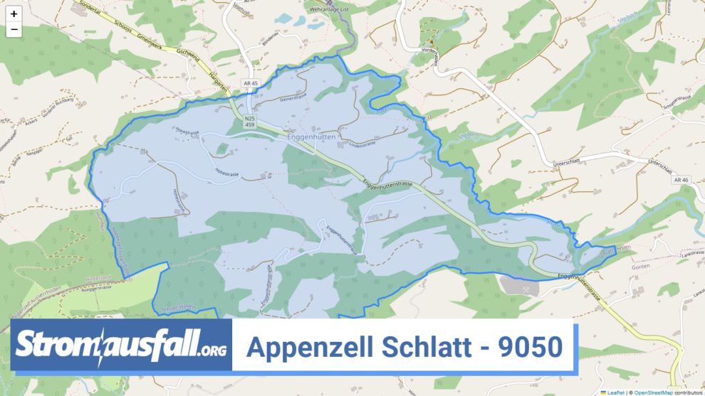 stromausfall ch ortschaft appenzell schlatt 9050