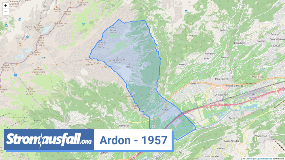 stromausfall ch ortschaft ardon 1957