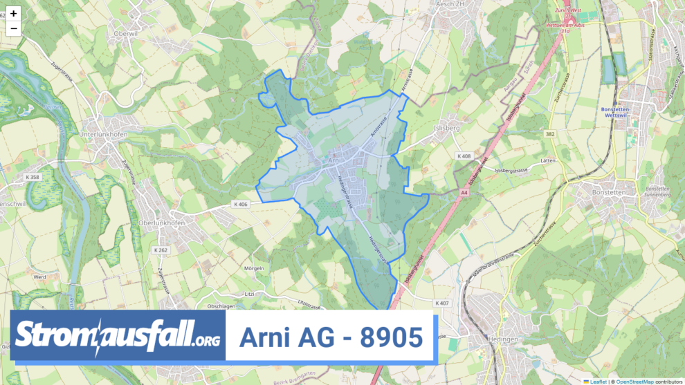 stromausfall ch ortschaft arni ag 8905