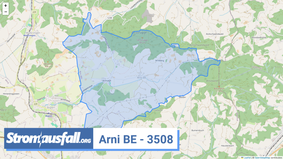 stromausfall ch ortschaft arni be 3508