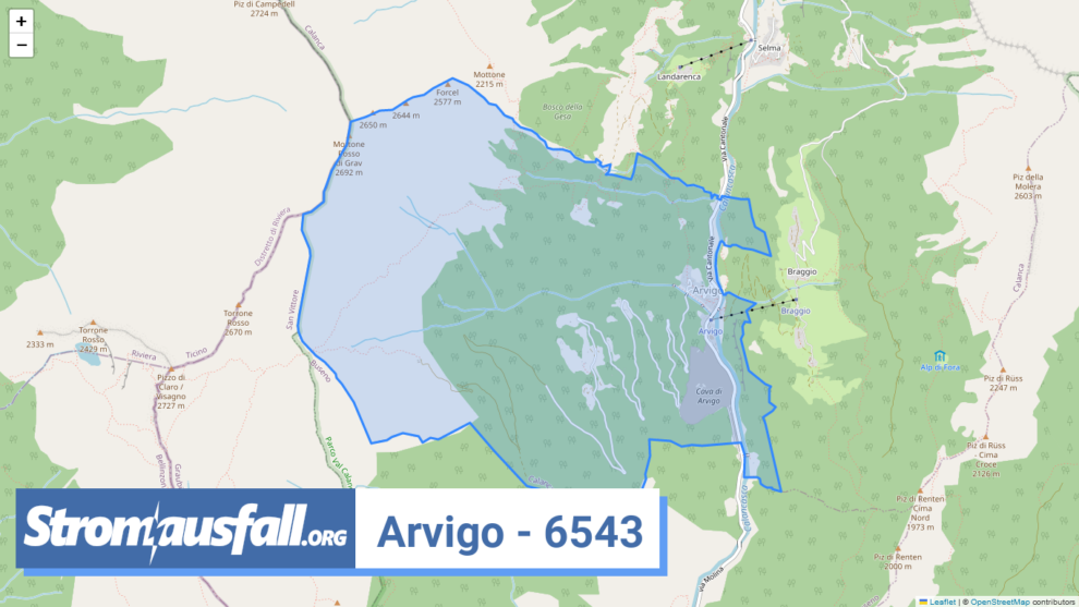 stromausfall ch ortschaft arvigo 6543