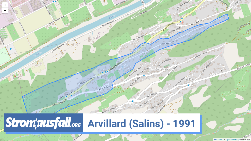 stromausfall ch ortschaft arvillard salins 1991