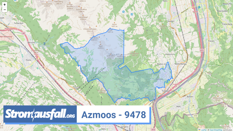 stromausfall ch ortschaft azmoos 9478