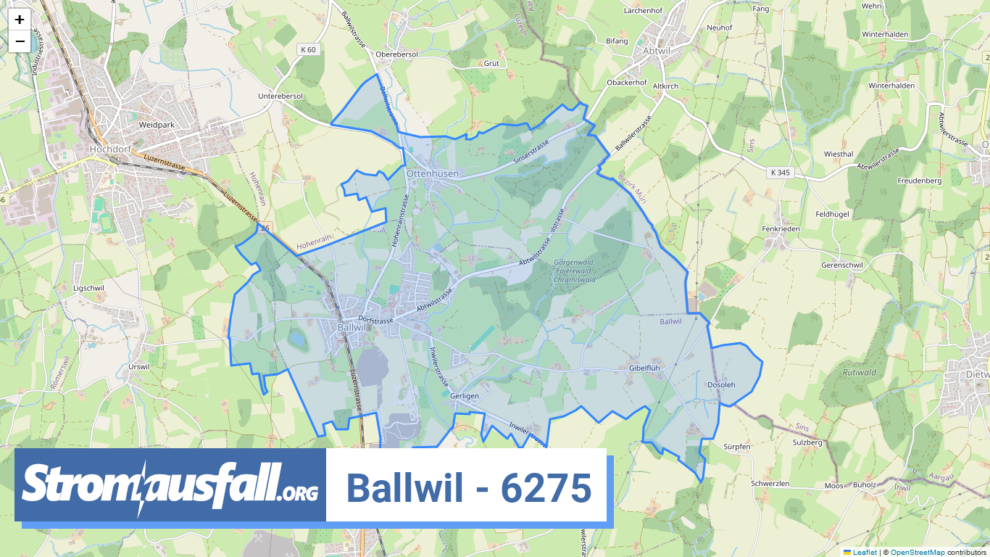 stromausfall ch ortschaft ballwil 6275