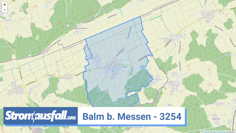 stromausfall ch ortschaft balm b. messen 3254