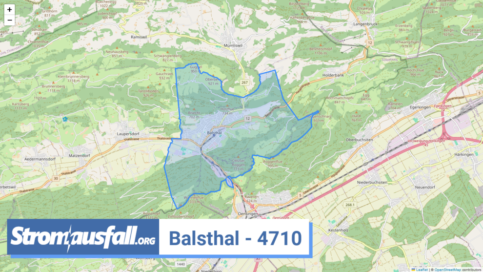 stromausfall ch ortschaft balsthal 4710