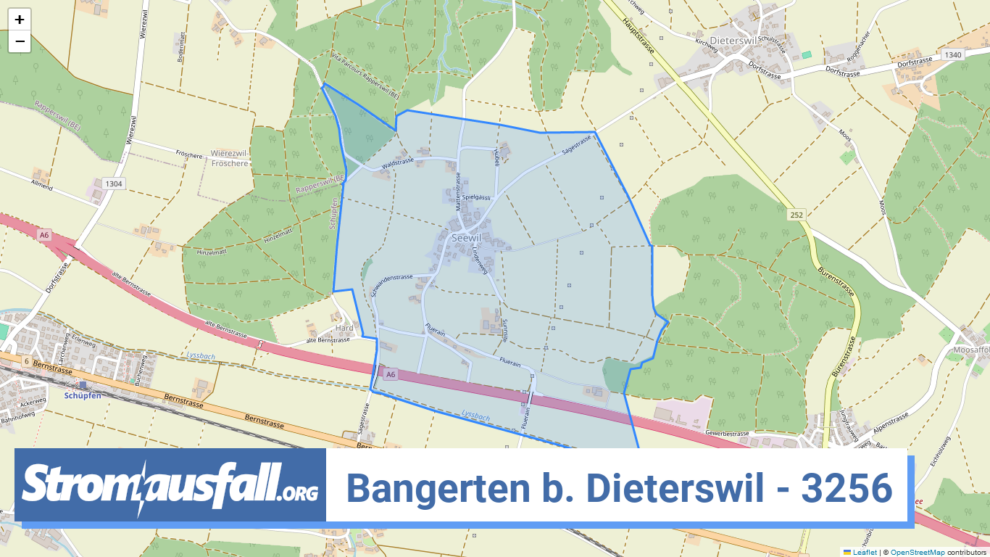 stromausfall ch ortschaft bangerten b. dieterswil 3256