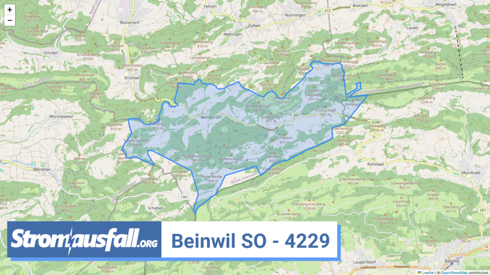 stromausfall ch ortschaft beinwil so 4229