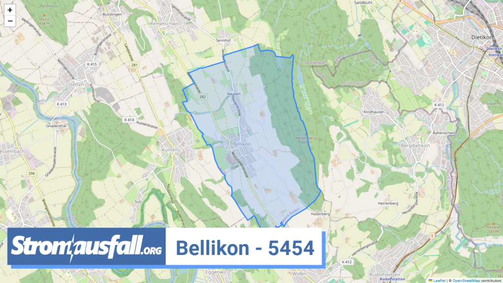 stromausfall ch ortschaft bellikon 5454