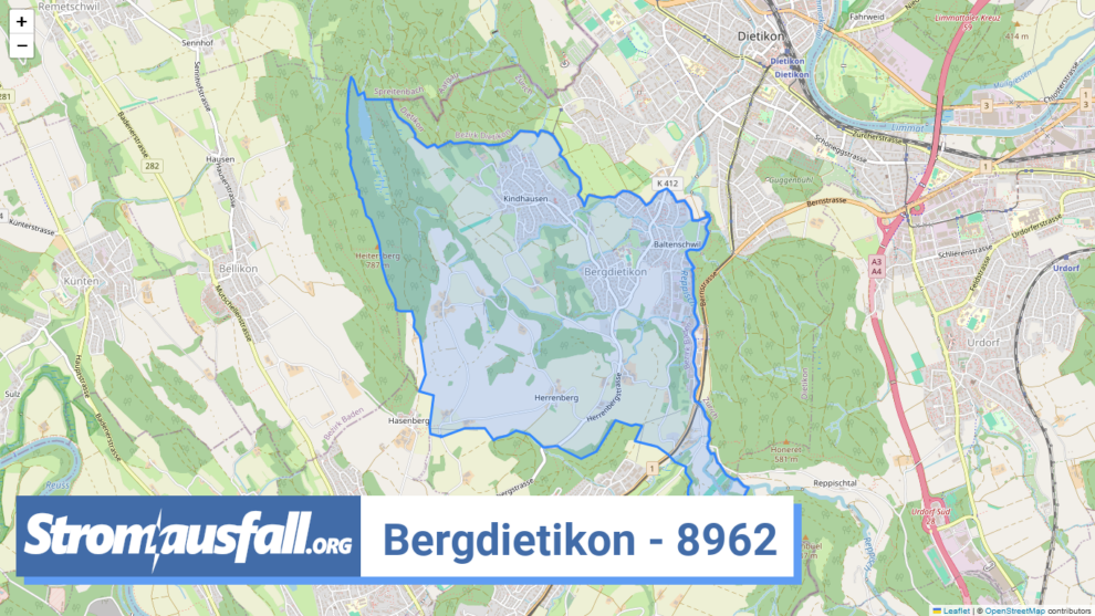 stromausfall ch ortschaft bergdietikon 8962