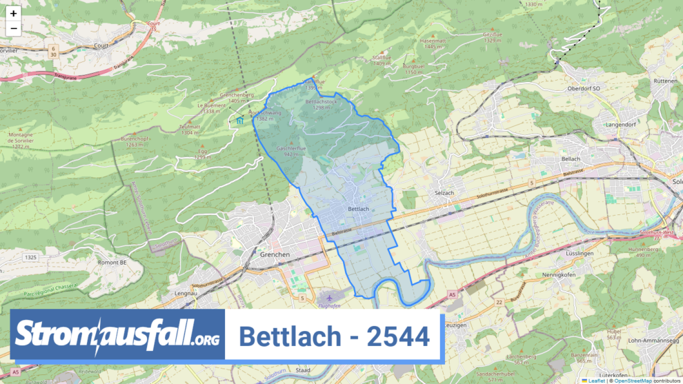 stromausfall ch ortschaft bettlach 2544