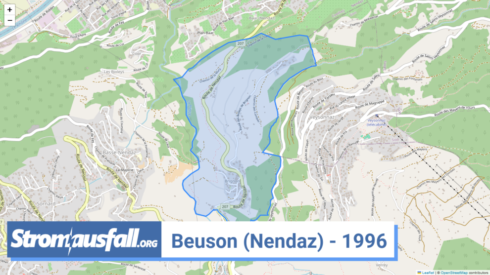 stromausfall ch ortschaft beuson nendaz 1996