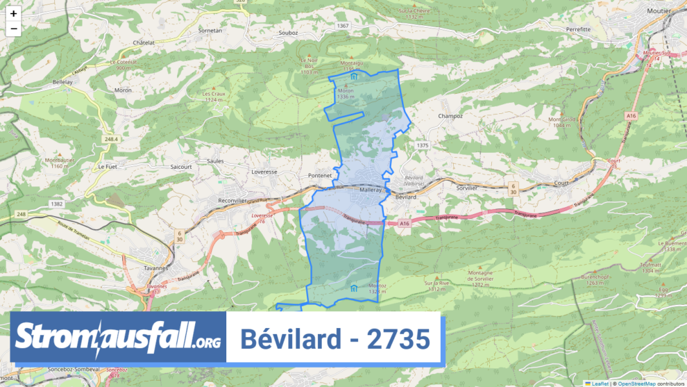 stromausfall ch ortschaft bevilard 2735