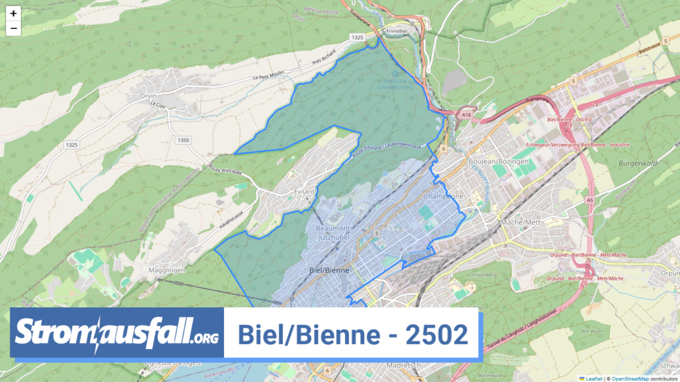 stromausfall ch ortschaft biel bienne 2502