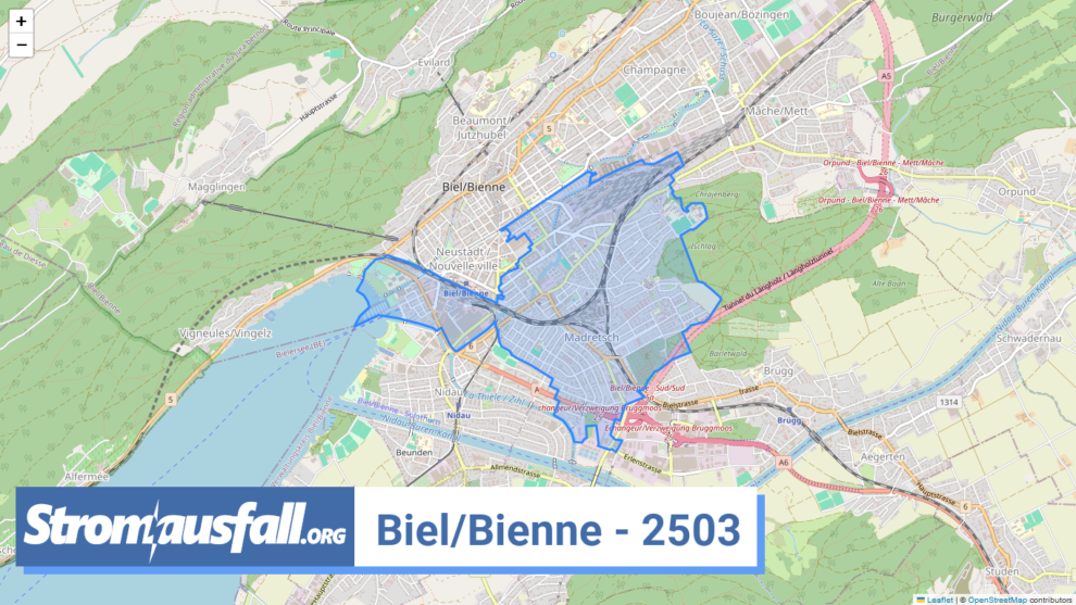 stromausfall ch ortschaft biel bienne 2503