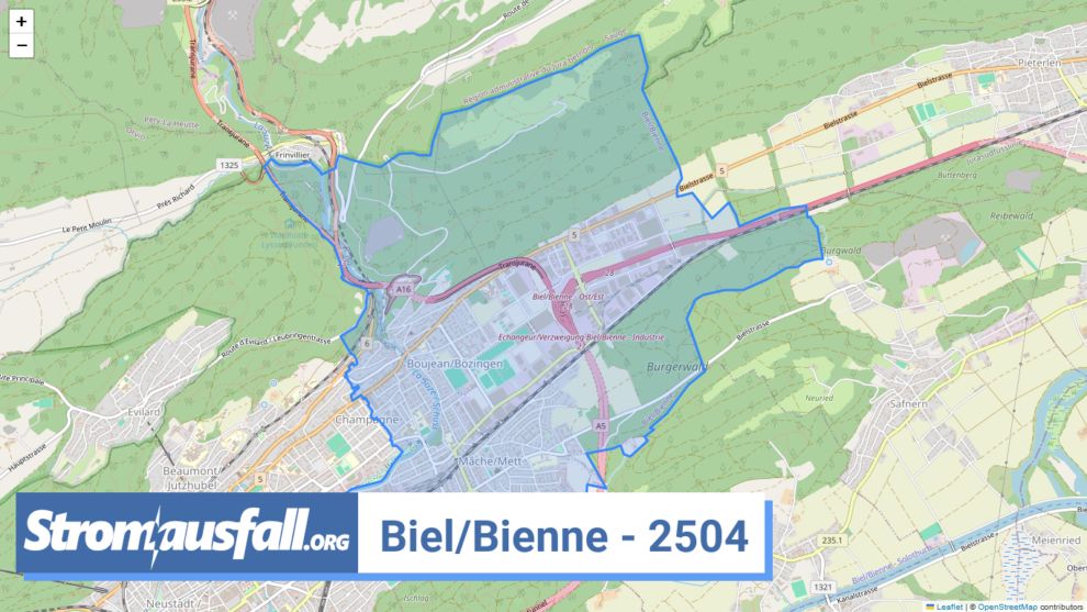 stromausfall ch ortschaft biel bienne 2504