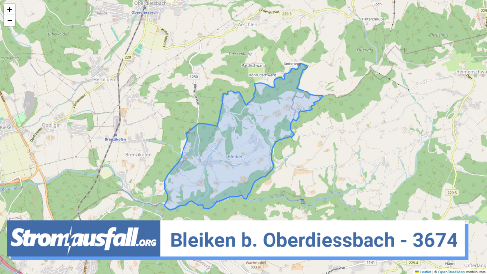 stromausfall ch ortschaft bleiken b. oberdiessbach 3674