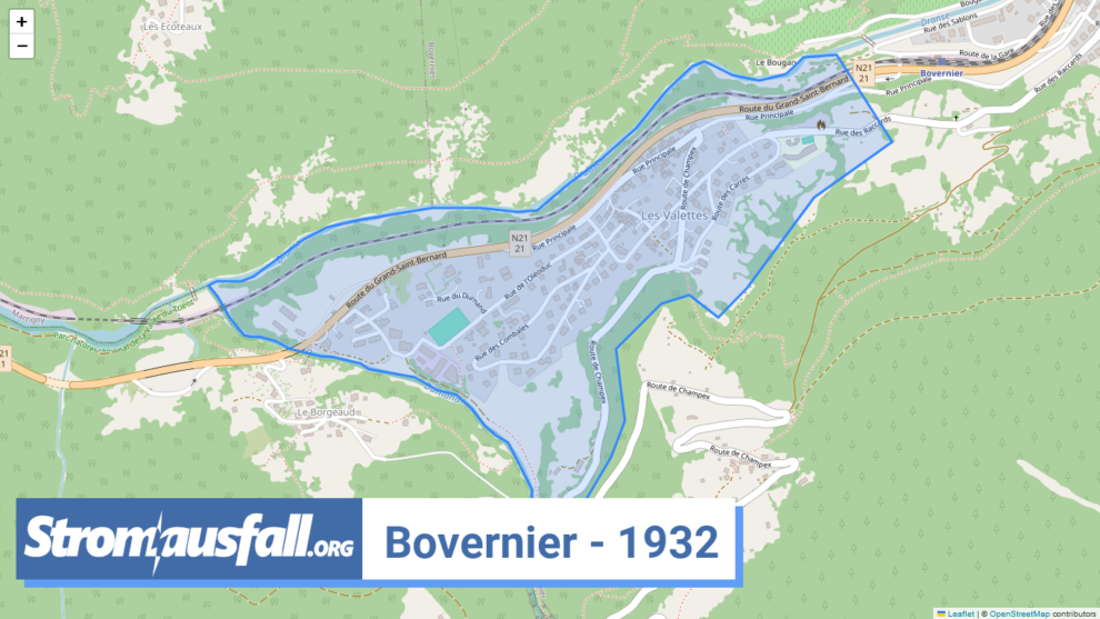 stromausfall ch ortschaft bovernier 1932