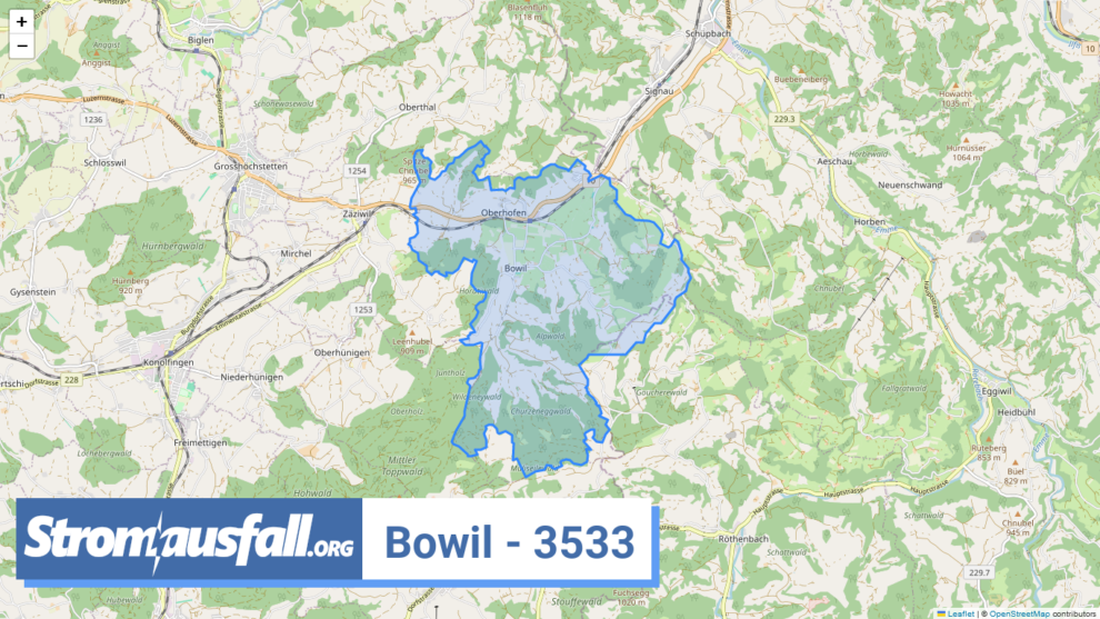 stromausfall ch ortschaft bowil 3533