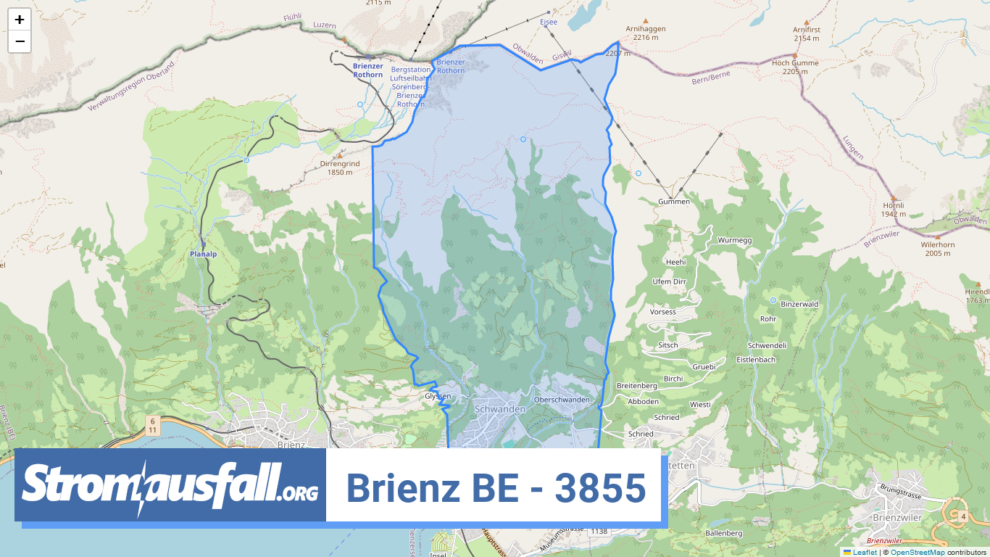 stromausfall ch ortschaft brienz be 3855