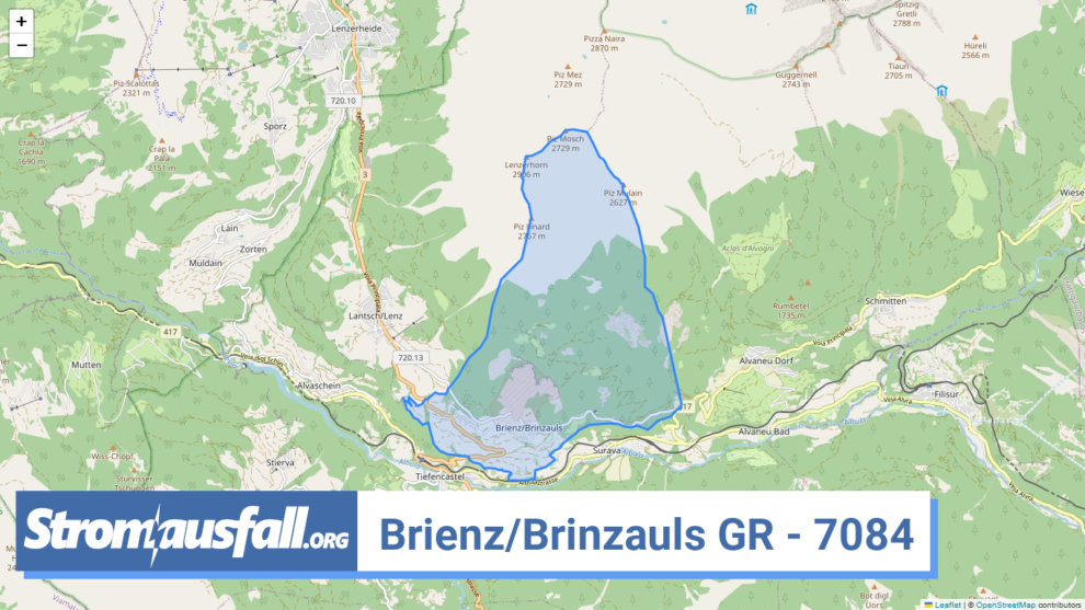 stromausfall ch ortschaft brienz brinzauls gr 7084