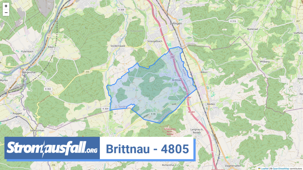 stromausfall ch ortschaft brittnau 4805