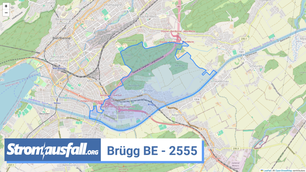 stromausfall ch ortschaft bruegg be 2555