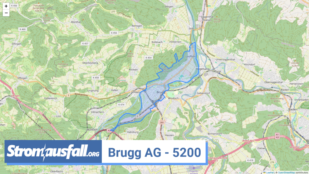 stromausfall ch ortschaft brugg ag 5200