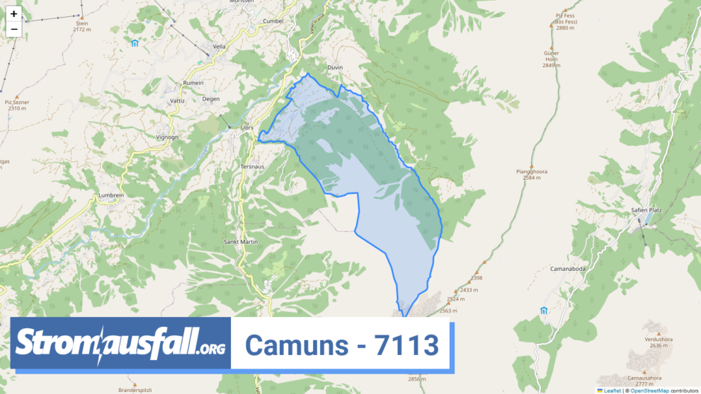 stromausfall ch ortschaft camuns 7113