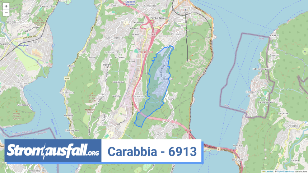 stromausfall ch ortschaft carabbia 6913