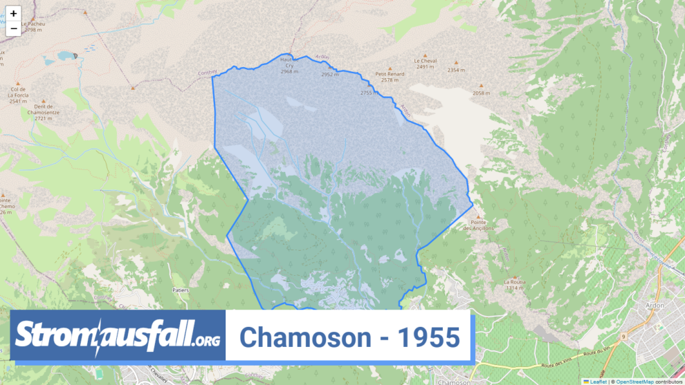 stromausfall ch ortschaft chamoson 1955